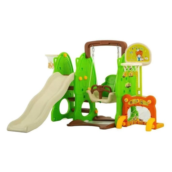 Dětská skluzavka s houpačkou Baby Mix 3v1 zelená