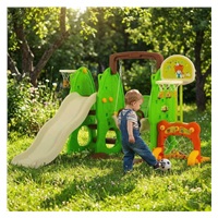 Dětská skluzavka s houpačkou Baby Mix 3v1 zelená
