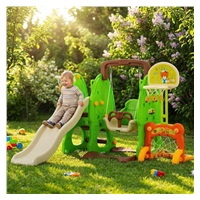 Dětská skluzavka s houpačkou Baby Mix 3v1 zelená