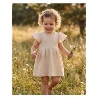 Kojenecké mušelínové šaty New Baby beige