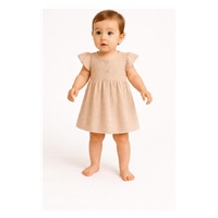 Kojenecké mušelínové šaty New Baby beige