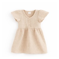 Kojenecké mušelínové šaty New Baby beige