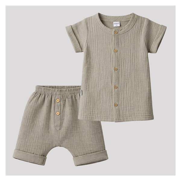 Kojenecká mušelínová košile s kraťasy New Baby linen