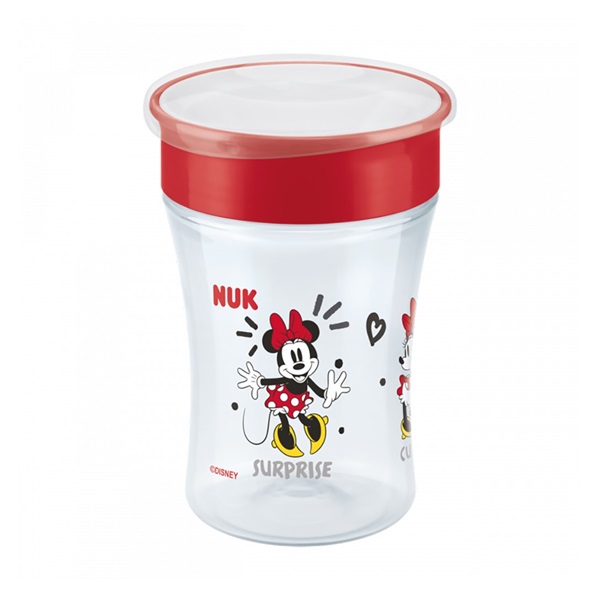 Dětský hrníček Magic NUK Cup Minnie (8+ m.) NUK 360° 230 ml