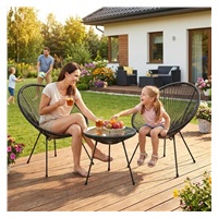 Sada zahradního nábytku na balkón a terasu Baby Mix černá