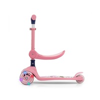 Tříkolová balanční koloběžka-scooter se sedátkem FUZZY Milly Mally pink