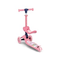Tříkolová balanční koloběžka-scooter se sedátkem FUZZY Milly Mally pink