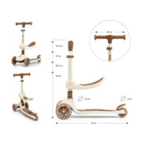 Tříkolová balanční koloběžka-scooter se sedátkem FUZZY Milly Mally classic