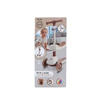 Tříkolová balanční koloběžka-scooter se sedátkem FUZZY Milly Mally red