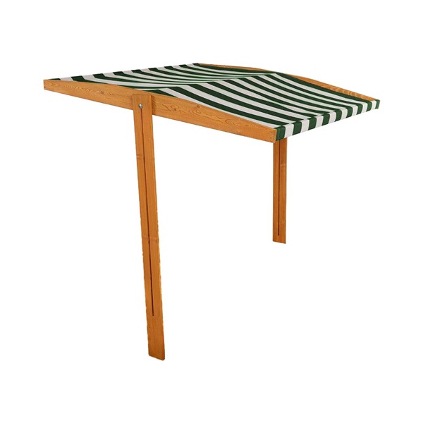 Stříška pro dětské dřevěné pískoviště Baby Mix 120x120 cm zeleno-bílá (poškozený obal)