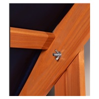 Stříška pro dětské dřevěné pískoviště Baby Mix 120x120 cm zeleno-bílá (poškozený obal)