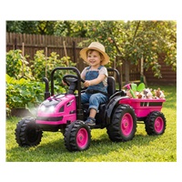 Elektrický traktor s vlečkou Milly Mally Farmer růžový