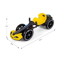 Elektrická motokára s dálkovým ovládáním a LED efekty GOKART BOLT Milly Mally yellow