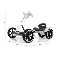 Elektrická motokára s dálkovým ovládáním a LED efekty GOKART BOLT Milly Mally white