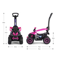 Dětské odrážedlo s vodící tyčí Milly Mally Wild 3v1 pink