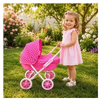 Dětský kočárek pro panenky New Baby Anička růžový