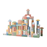 Dřevěné kostky Safari 120 ks Montessori Baby Mix