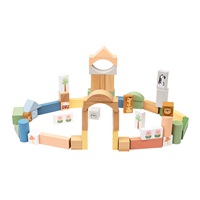 Dřevěné kostky Safari 120 ks Montessori Baby Mix