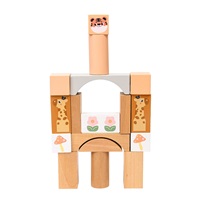 Dřevěné kostky Safari 120 ks Montessori Baby Mix