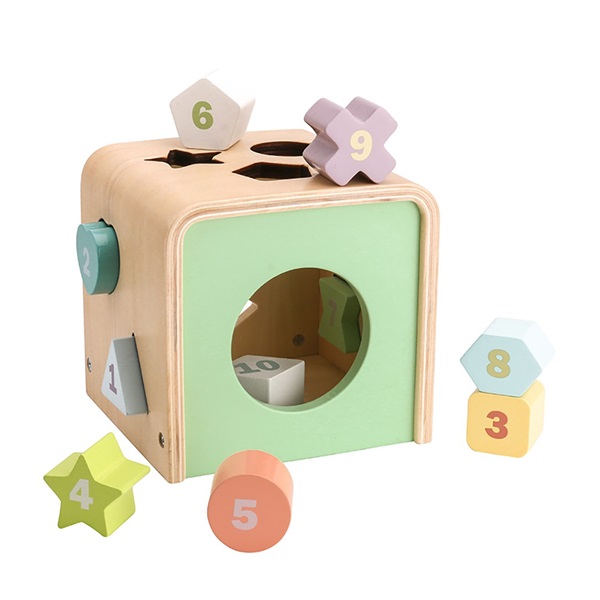 Vkládací kostka s tvary Montessori Baby Mix