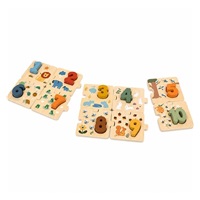 Dřevěné puzzle s čísly pro nejmenší Baby Mix