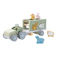 Dřevně nákladní auto Safari s kostkami Baby Mix