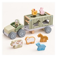 Dřevně nákladní auto Safari s kostkami Baby Mix