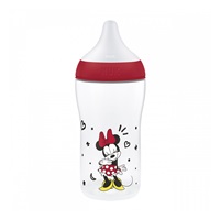Kojenecká láhev NUK Perfect Match s kontrolou teploty Disney Minnie 260 ml red
