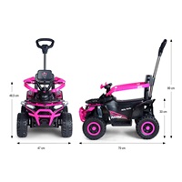 Elektrická čtyřkolka 2v1 Milly Mally Star ATV pink