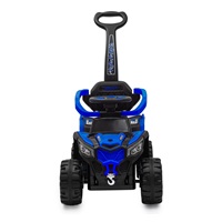 Dětské elektrické odrážedlo Baby Mix Ruggy s vodící tyčí modré (Poškozený obal)