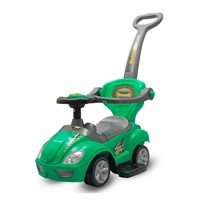 Dětské odrážedlo s vodící tyčí 3v1 Baby Mix Mega Car zelené (Poškozený obal)
