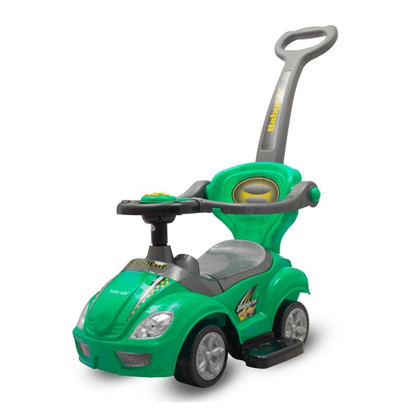 Dětské odrážedlo s vodící tyčí 3v1 Baby Mix Mega Car zelené (Poškozený obal)