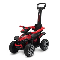 Dětské odrážedlo Baby Mix Mega Prime EVA s vodící tyčí červené (Poškozený obal)