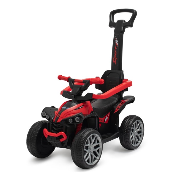 Dětské odrážedlo Baby Mix Mega Prime EVA s vodící tyčí červené (Poškozený obal)