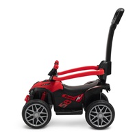 Dětské odrážedlo Baby Mix Mega Prime EVA s vodící tyčí červené (Poškozený obal)