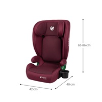 IslaBaby SafiroFix i-Size – autosedačka 100–150 cm, 15–36 kg s ISOFIX | Mesh Burgundy 2026