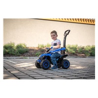 Dětské elektrické odrážedlo Baby Mix Ruggy s vodící tyčí modré