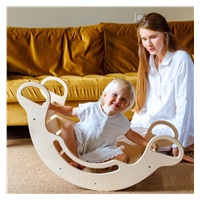 Dřevěná Montessori balanční houpačka přírodní