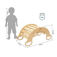 Dřevěná Montessori balanční houpačka přírodní
