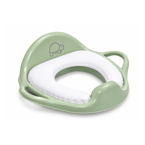 Dětské sedátko na WC měkké Turtle light green