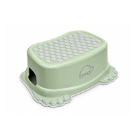 Dětské protiskluzové stupátko do koupelny Turtle light green