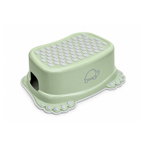 Dětské protiskluzové stupátko do koupelny Turtle light green