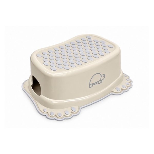 Dětské protiskluzové stupátko do koupelny Turtle light beige
