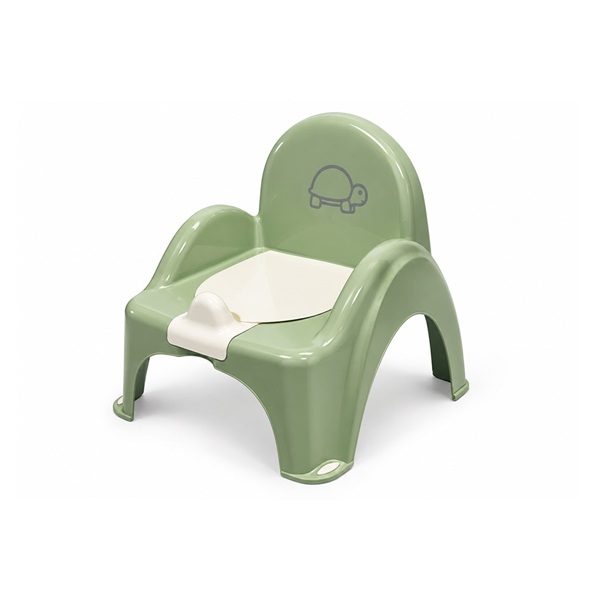 Hrající dětský nočník s poklopem Turtle light green