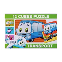 Skládací obrázkové kostky 12 ks transport