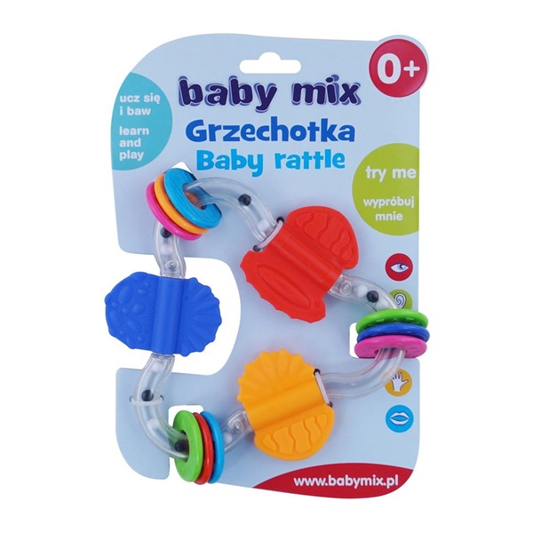 Dětské chrastítko Baby Mix barevný trojuhelník