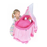 Košík pro panenky Baby Mix Nikolka světle růžový